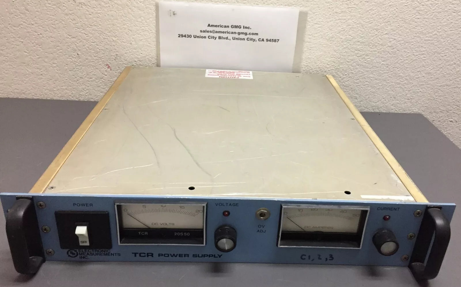 Electronic Measurements TCR 20S50-2-0V Variable TRC DC Power Supply