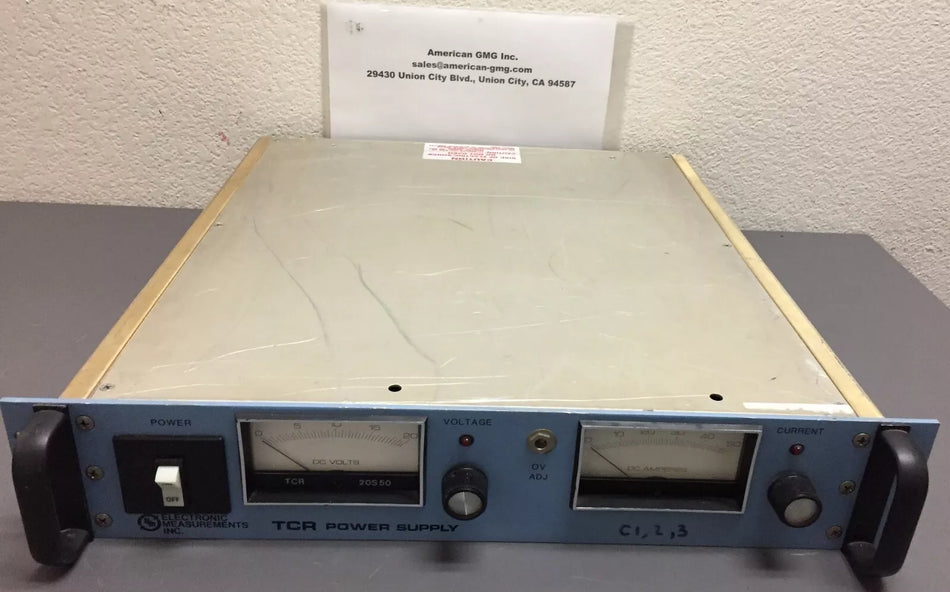 Electronic Measurements TCR 20S50-2-0V Variable TRC DC Power Supply