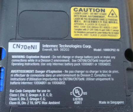 Lot of 3 Intermec CN70e Mobile Barcode Scanner  - Free Shipping