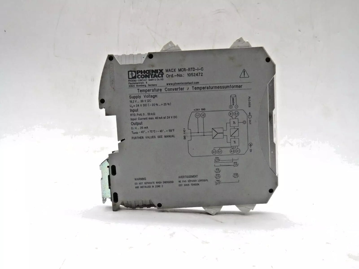 Phoenix Contact MACX MCR-RTD-I-C Potentiometer Input 1050222 24V DC Supply