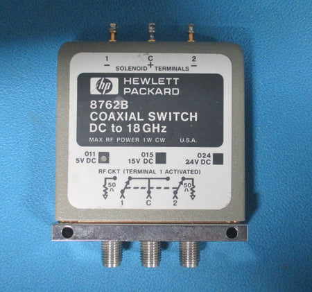 HP Agilent 8762B Coaxial Switch DC to 18 GHz SPDT Option 024