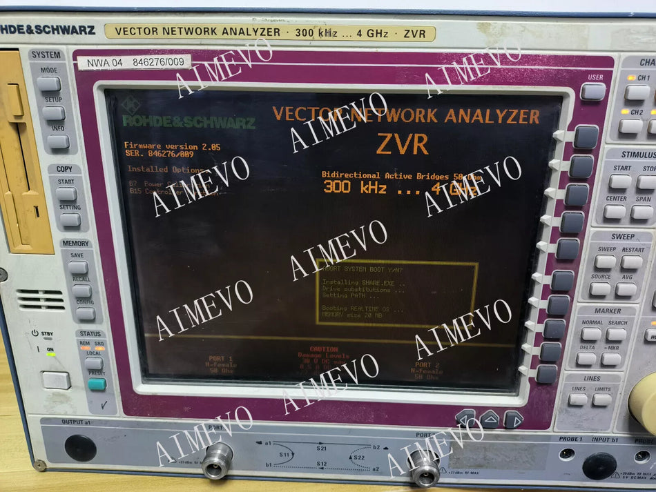 1PCS Rohde & Schwarz ZVR Vector Network Analyzer, 300KHz-4GHz R&S ZVR4 USED