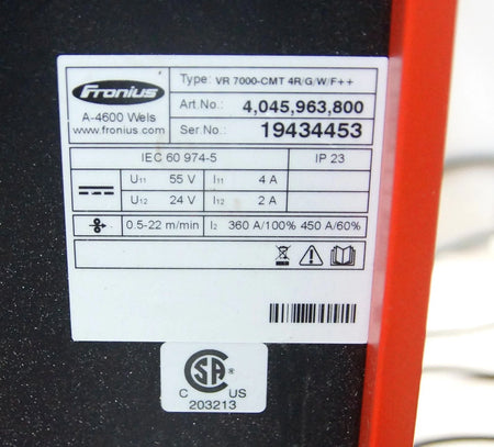 Fronius VR 7000-CMT 4R/G/W/F++ Welder with RCU 5000i Remote Control