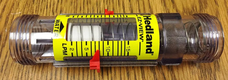 HEDLAND H628-004 Variable Area Mechanical Flowmeter 0.5-4 GPM