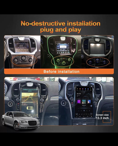 For Chrysler 300C 300S 2011-2019 Car Radio Tesla screen 2Din Stereo Receiver