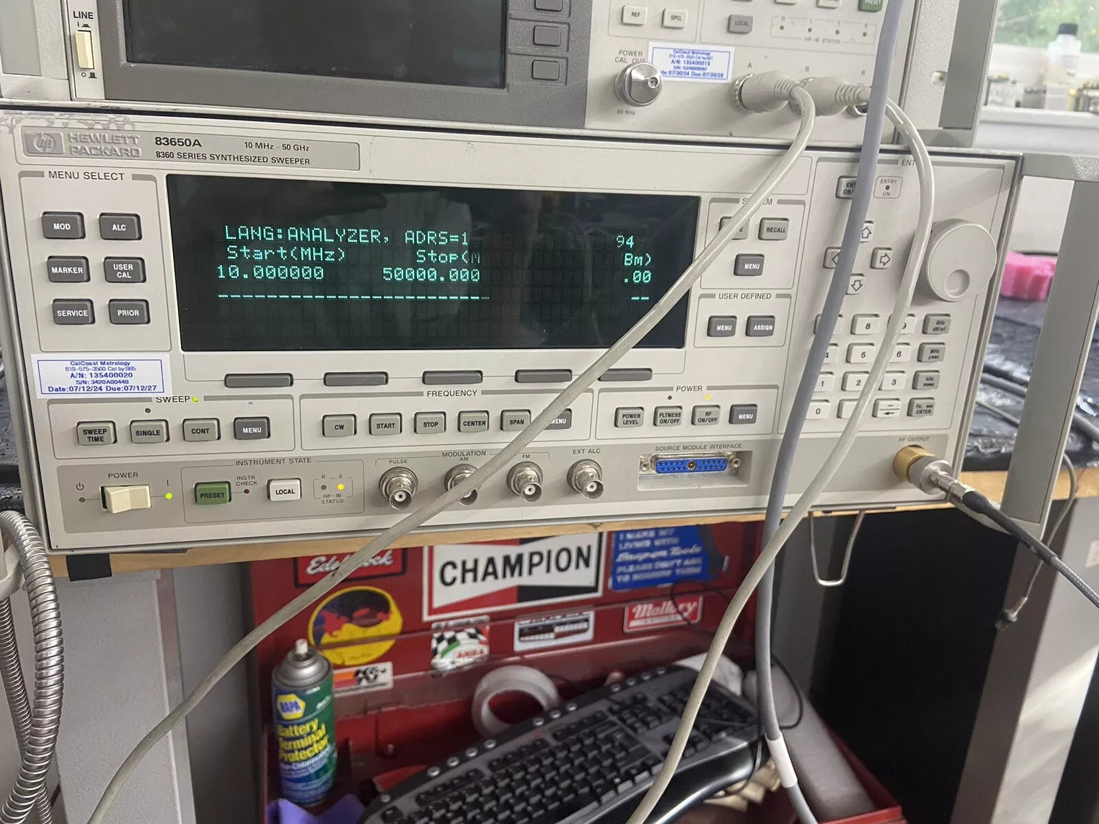 83650A OPT 8 1 Hz Res, Calibrated! 10MHz-50GHz Internal Pulse/Ext AM/FM