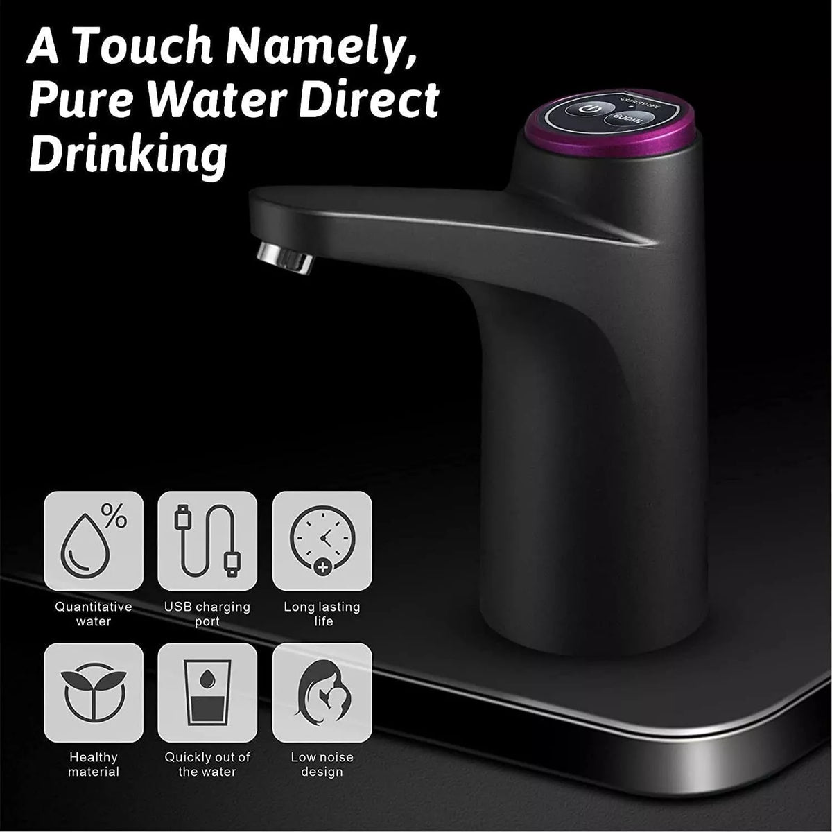 USB Rechargeable Automatic Water Dispenser Pump with Auto Shut-off