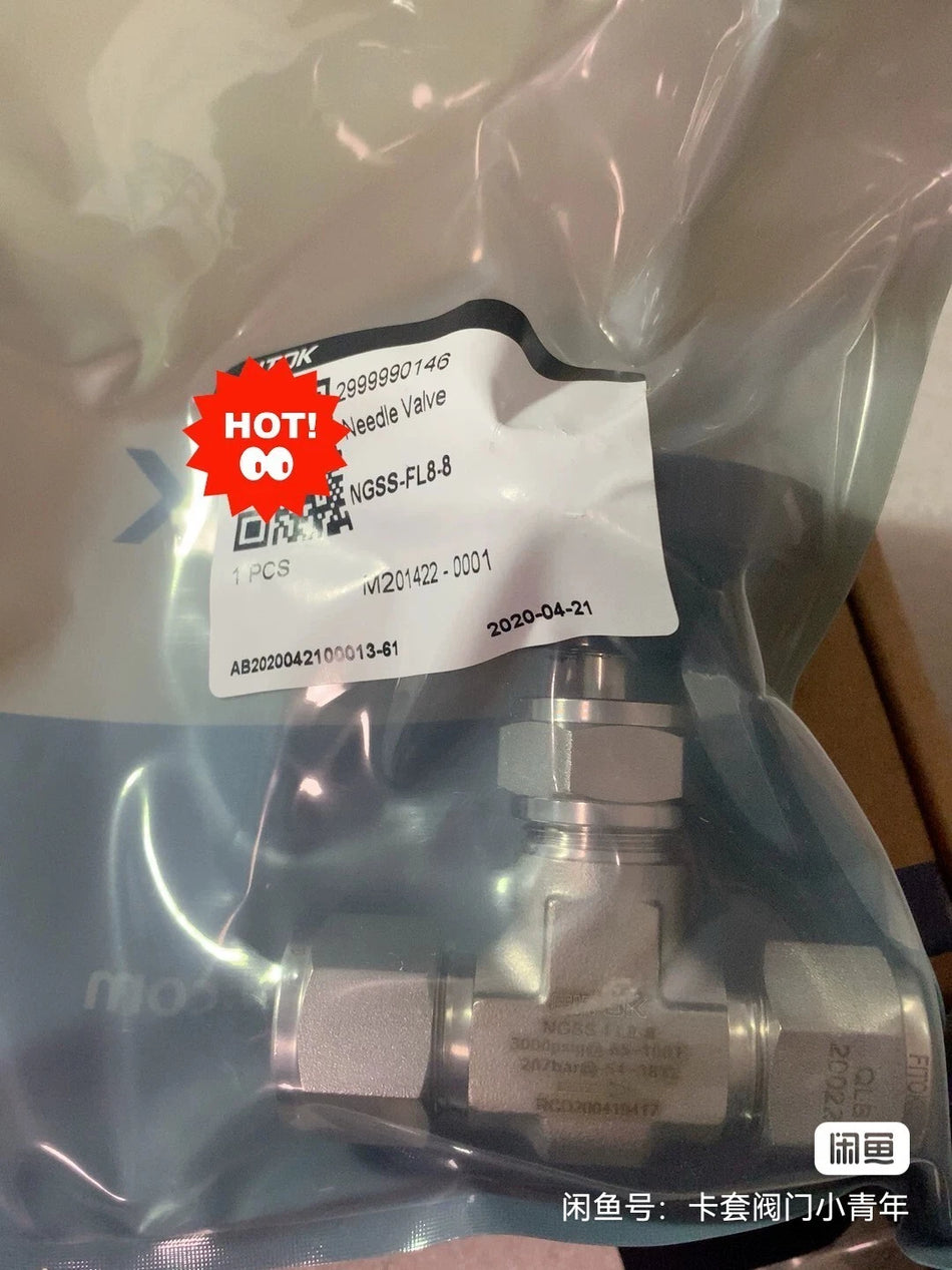 NGSS-FL8-8 Needle Valve #B7609 CL for PC Use