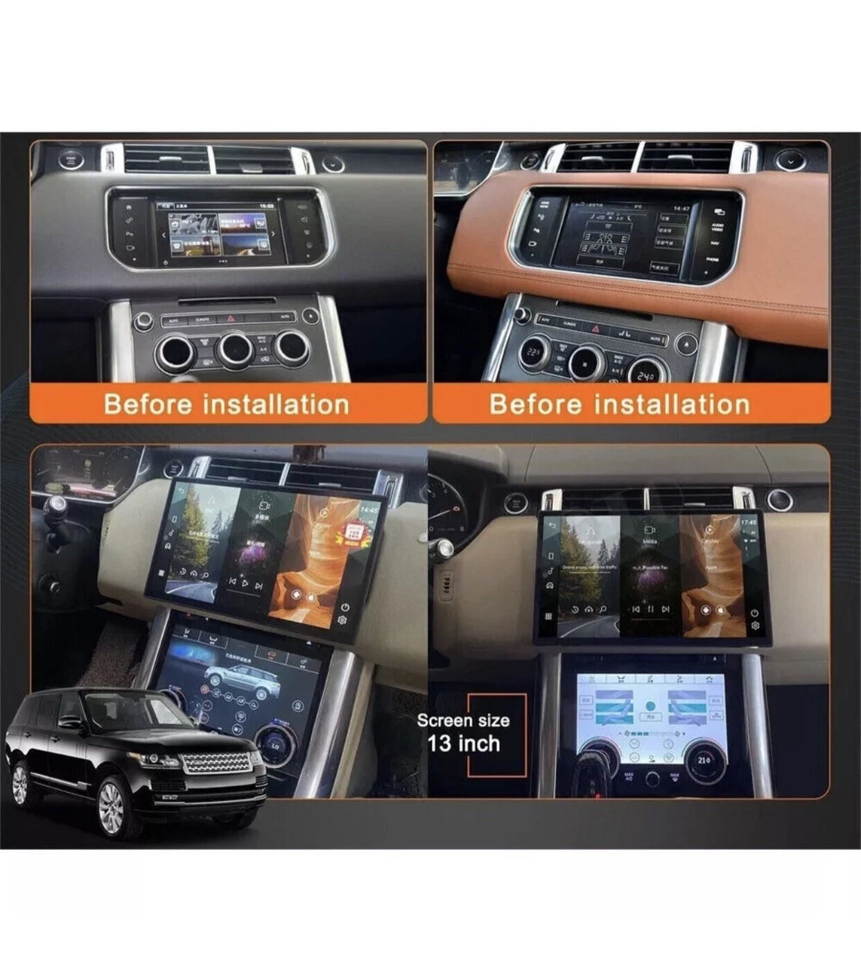 2014-2017 Land Rover Range Rover Sport 13" Android Touch Screen Car Radio Stereo