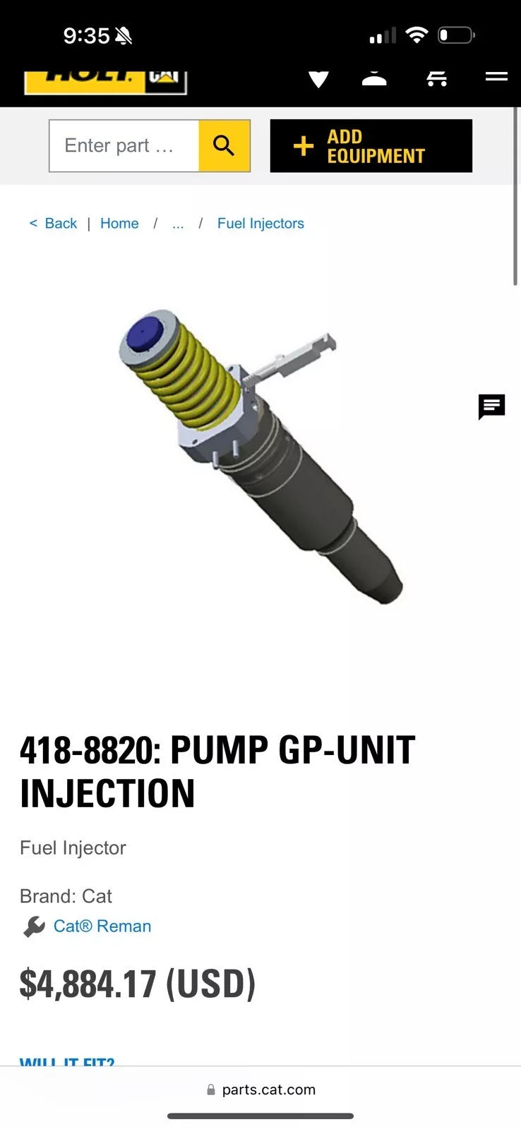 CAT 418-8820 Pump GP-Unit Injection (New)