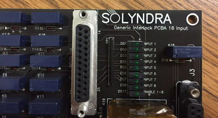 Solyndra 0100-20156 Rev 1 Generic Interlock PCBA 16 Input