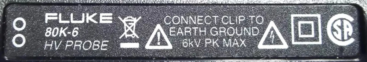 FLUKE 80K-6 HV Probe 6kV PK Max
