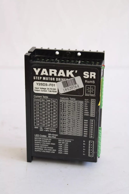 YARAK' Y2SD3-F01 Stepper Motor Drive 2 Phase 24-75VDC 7.8A Peak