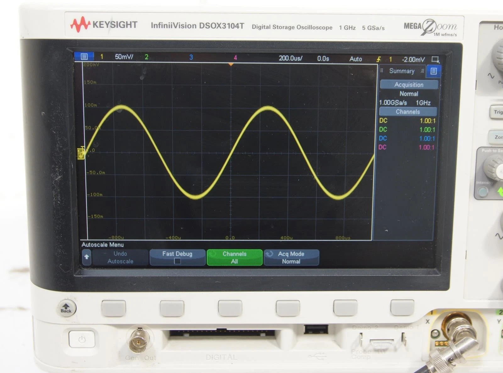 Agilent DSO-X 3104T 4CH 1GHz 5GSa/s InfiniiVision Oscilloscope OPT SGM EDK RML