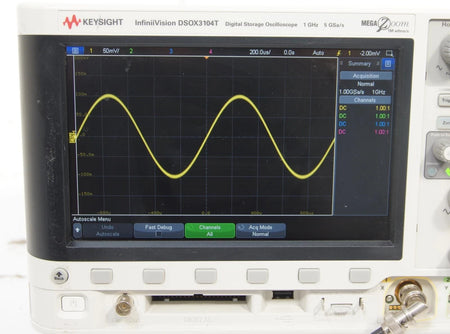 Agilent DSO-X 3104T 4CH 1GHz 5GSa/s InfiniiVision Oscilloscope OPT SGM EDK RML