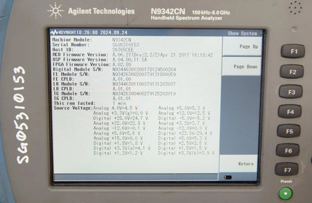 Keysight Agilent N9342C N 6GHz HSA Handheld Spectrum Analyzer OPT P06