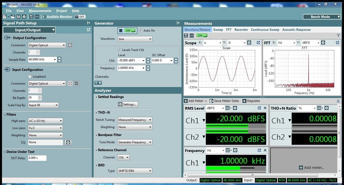 Audio Precision APX515 Audio Analyzer