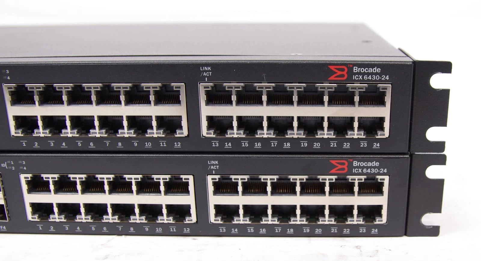 Lot of 2 Brocade ICX 6430 EM-ICX6430-24 24 Port Managed GB Switches