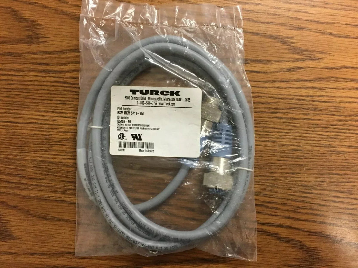 Turck RSM RKM 5711-2M Minifast 5 Pin M/FStraight/Straight CordSet 2M