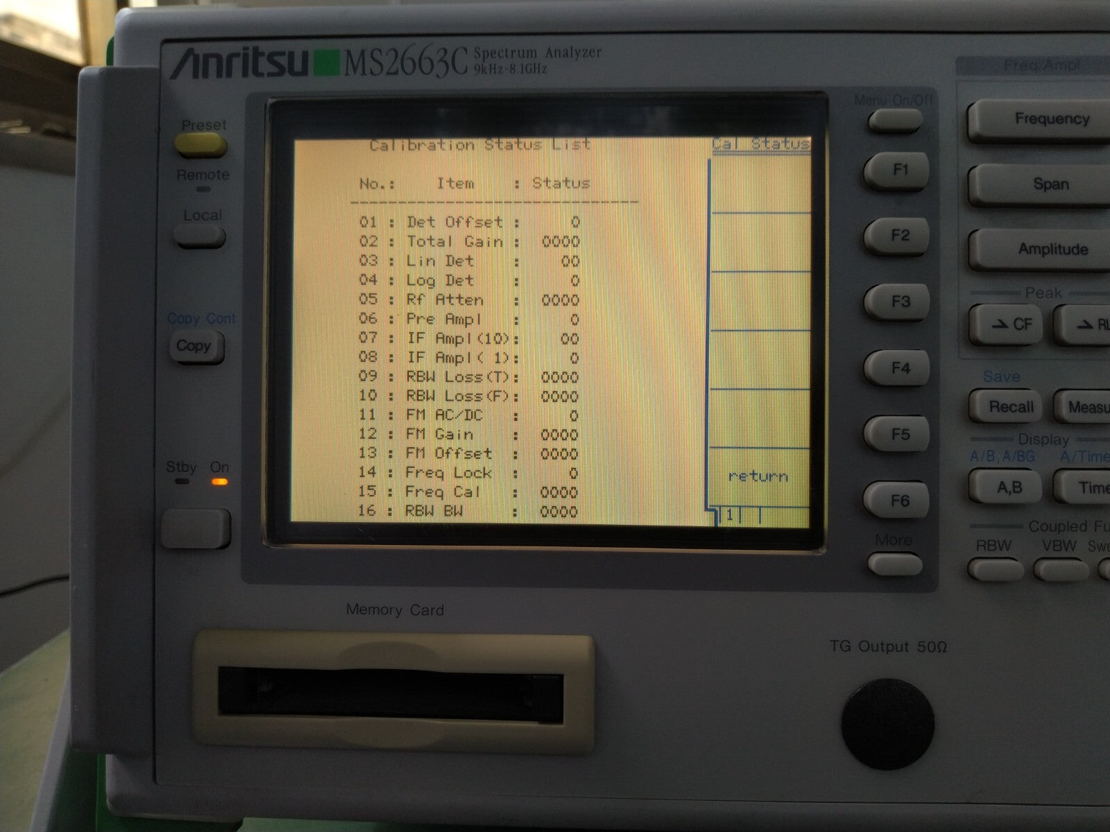 Anritsu MS2663C Spectrum Analyzer 9kHz-8.1GHz. w/ Opt. 02, 04, 06, 10 _s/n0504 - XG eqpt