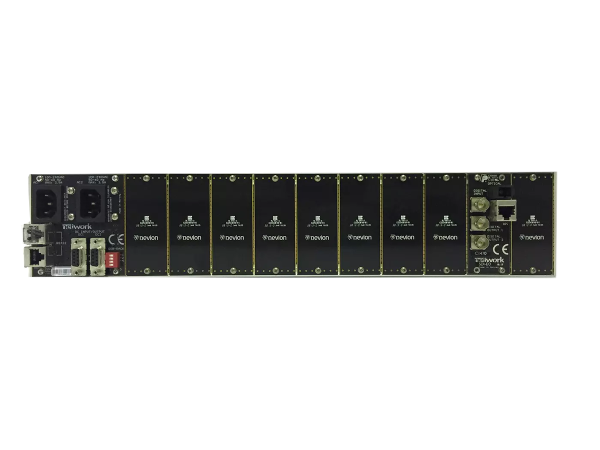 Nevion 2RU Modular Frame for 10 Modules and 2 PSU