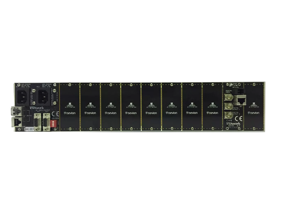 Nevion 2RU Modular Frame for 10 Modules and 2 PSU