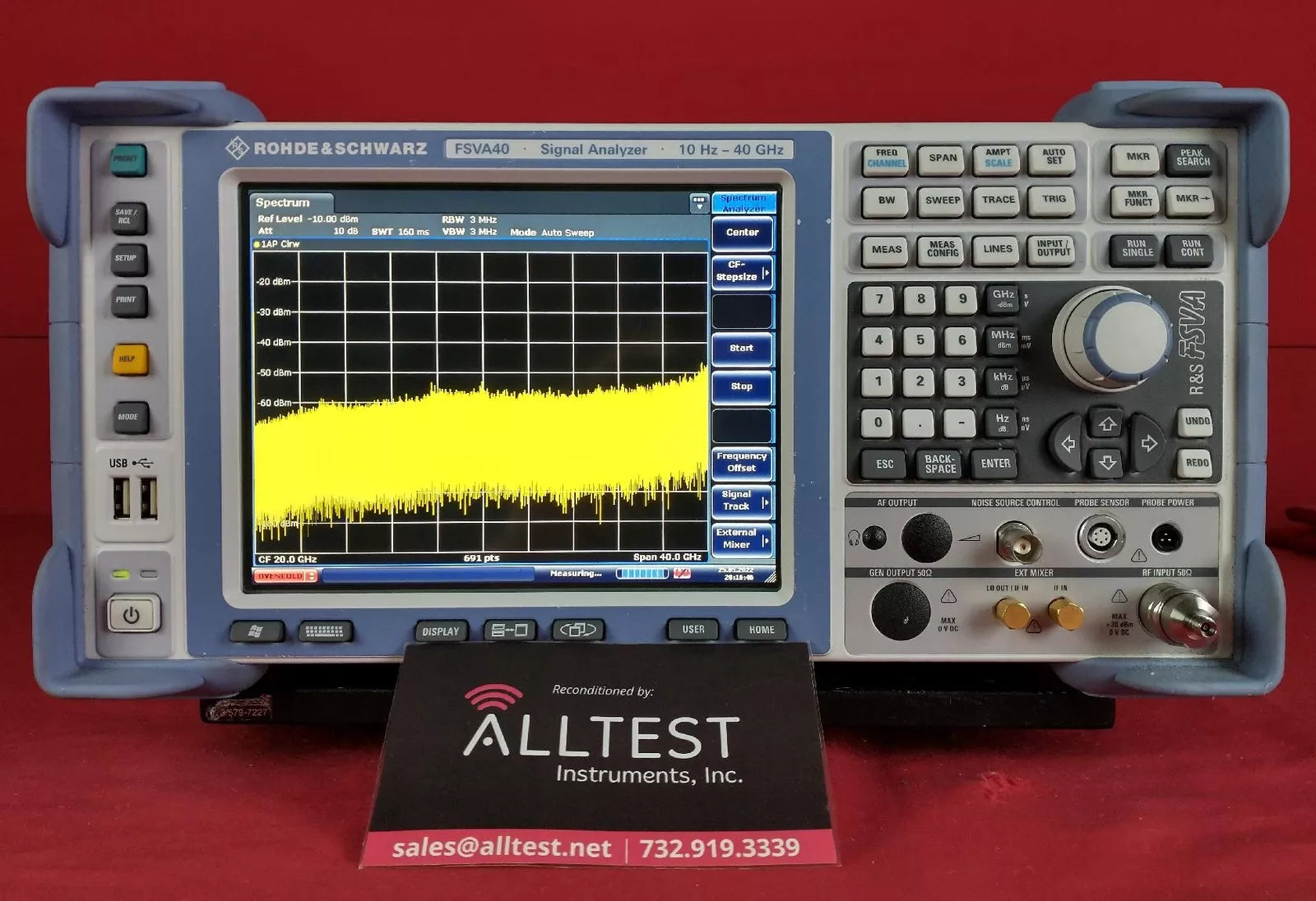 Rohde and Schwarz FSVA40 101583 Spectrum Analyzer, 40GHz with Calibration Options