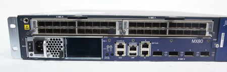 Juniper MX80-AC Router with 2x MIC-3D-20GE-SFP Modules