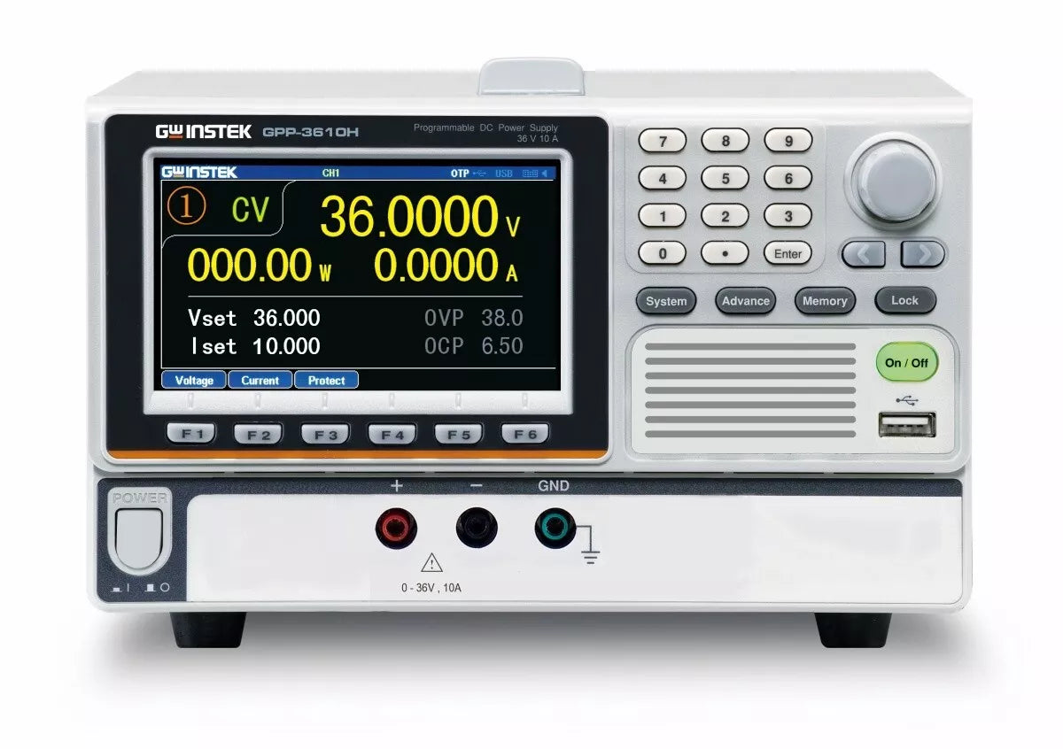 GW Instek GPP-3610H Single-Channel Programmable DC Power Supply 1mV/0.2mA - XG eqpt