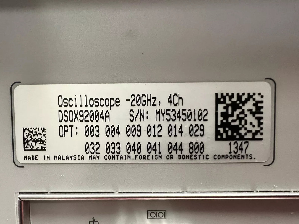 Agilent/Keysight DSOX92004A High Performance Oscilloscope