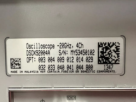 Agilent/Keysight DSOX92004A High Performance Oscilloscope