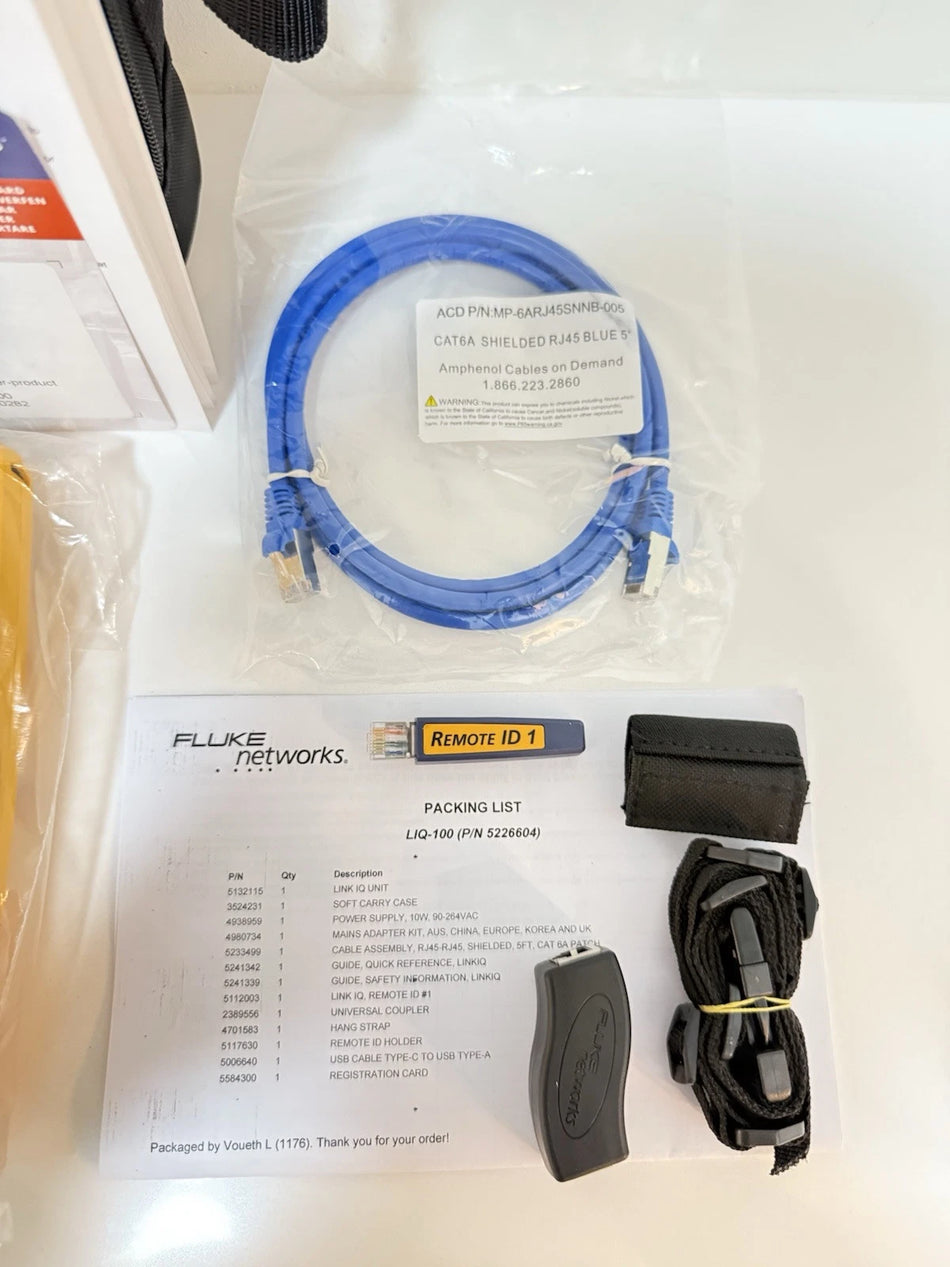 Fluke Networks LinkIQ Cable + Network Tester (LIQ100) - Next Day Shipping
