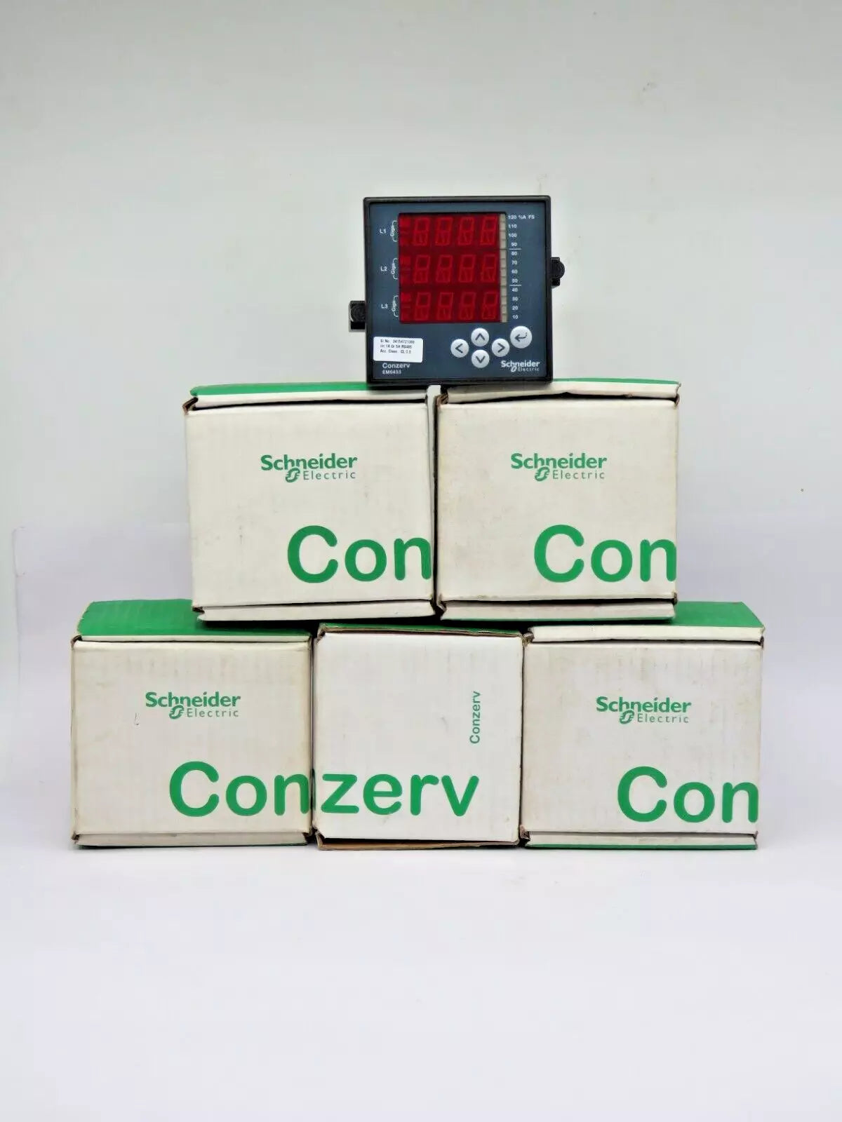Set of 5 Schneider Electric EM6433 Conzerv Power & Energy Meter 80-600V
