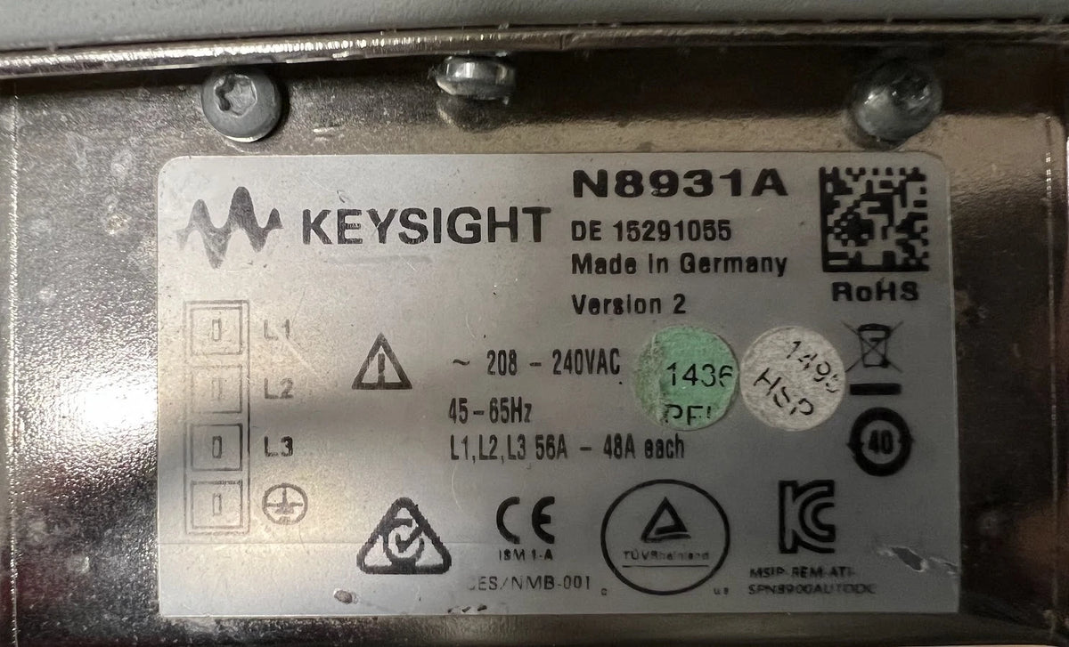 Agilent/Keysight N8931A Auto-Ranging System DC Power Supply 80V, 510A