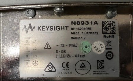 Agilent/Keysight N8931A Auto-Ranging System DC Power Supply 80V, 510A