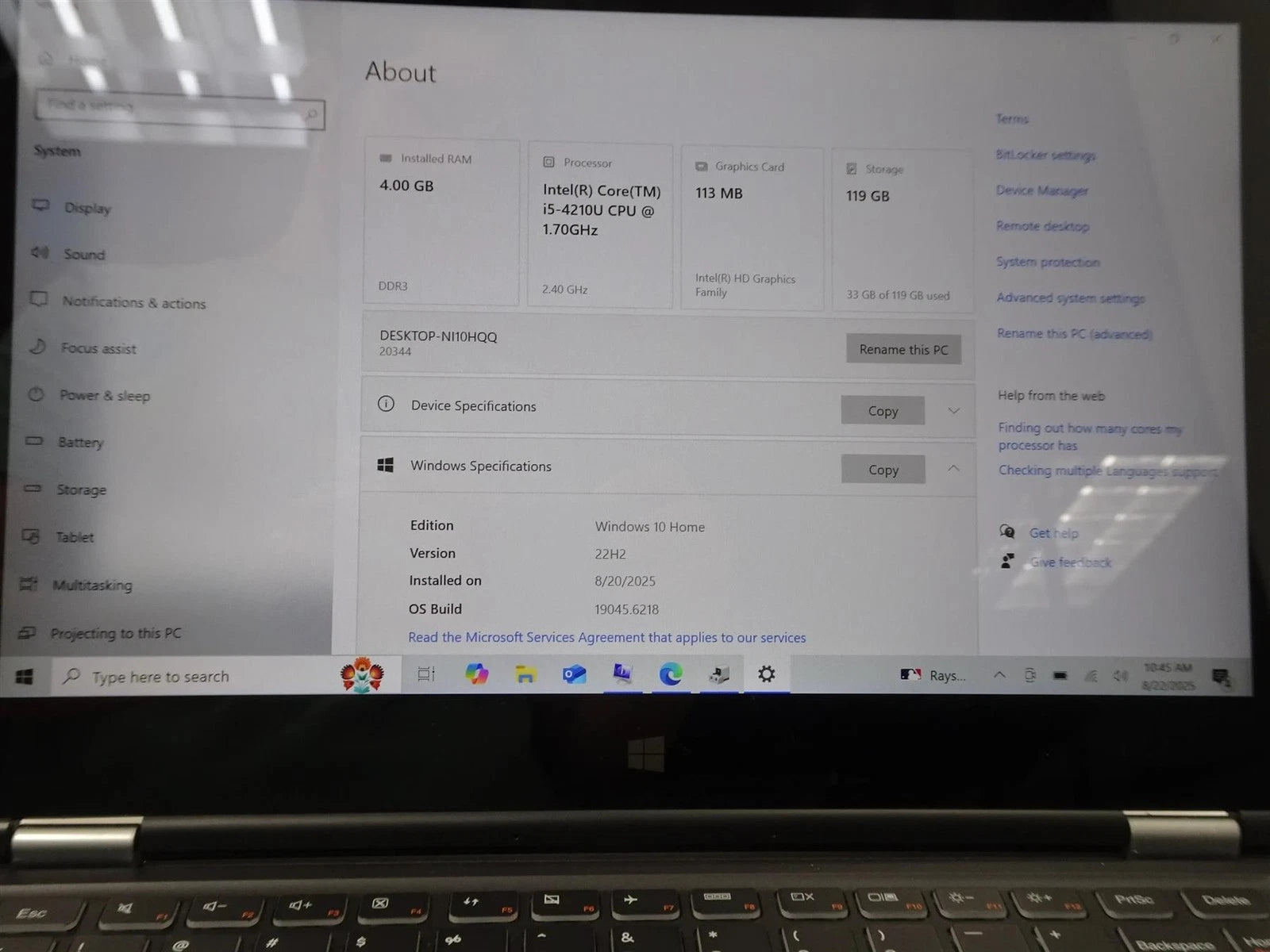 Lenovo Yoga 2 13 20344 Core i5-4210U 1.7GHz 4GB 128GB 13.3" Touchscreen