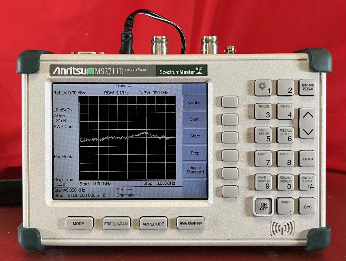 Anritsu MS2711D Opt. 21 Handheld Spectrum Analyzer to 3 GHz with Bad Display