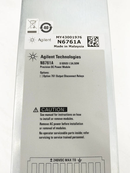 Agilent N6761A Power Module 50V 1.5A 50W