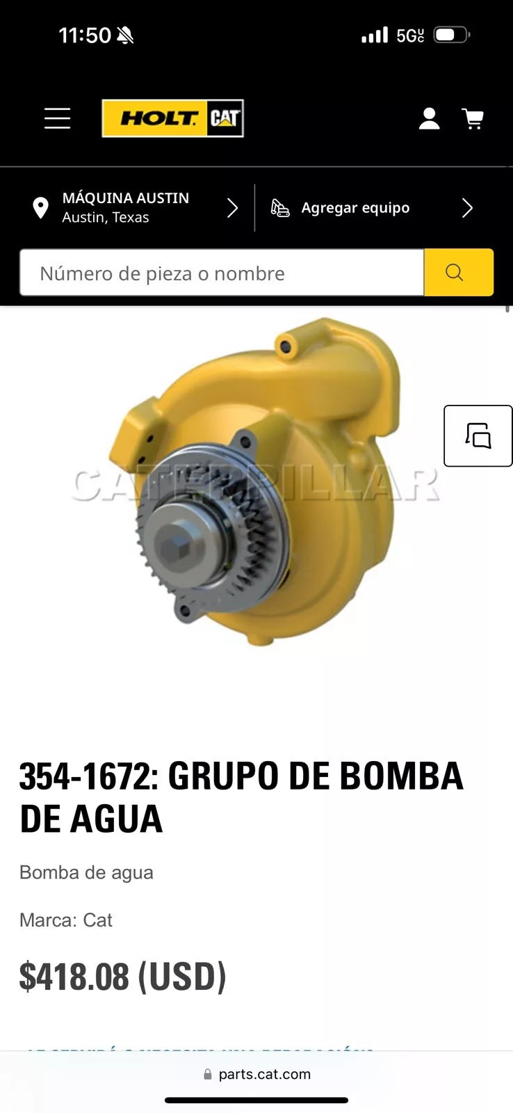 CAT 354-1672 Water Pump, New Sealed