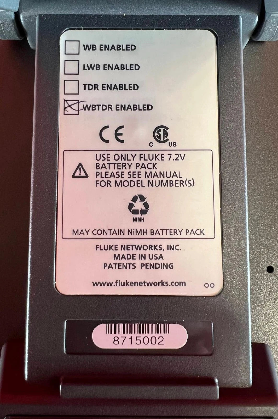 Fluke 990DSL Opt. WB TDR, CopperPro Broadband Loop Tester with Softcase, 8715002