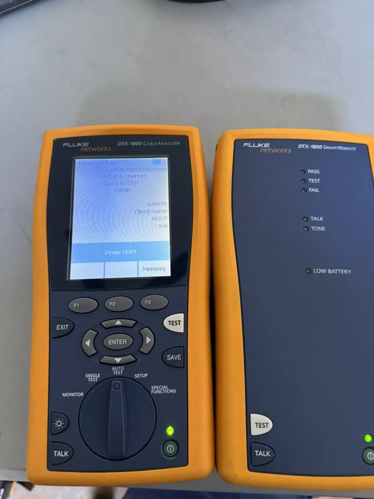FLUKE NETWORKS DTX-1800 MM MFM2 Cable Analyzer Fiber Copper Certification Tester