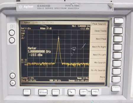 HP Agilent ESA E4404B 9kHz - 6.7GHz Spectrum Analyzer Options A4H BAA B72 AYX