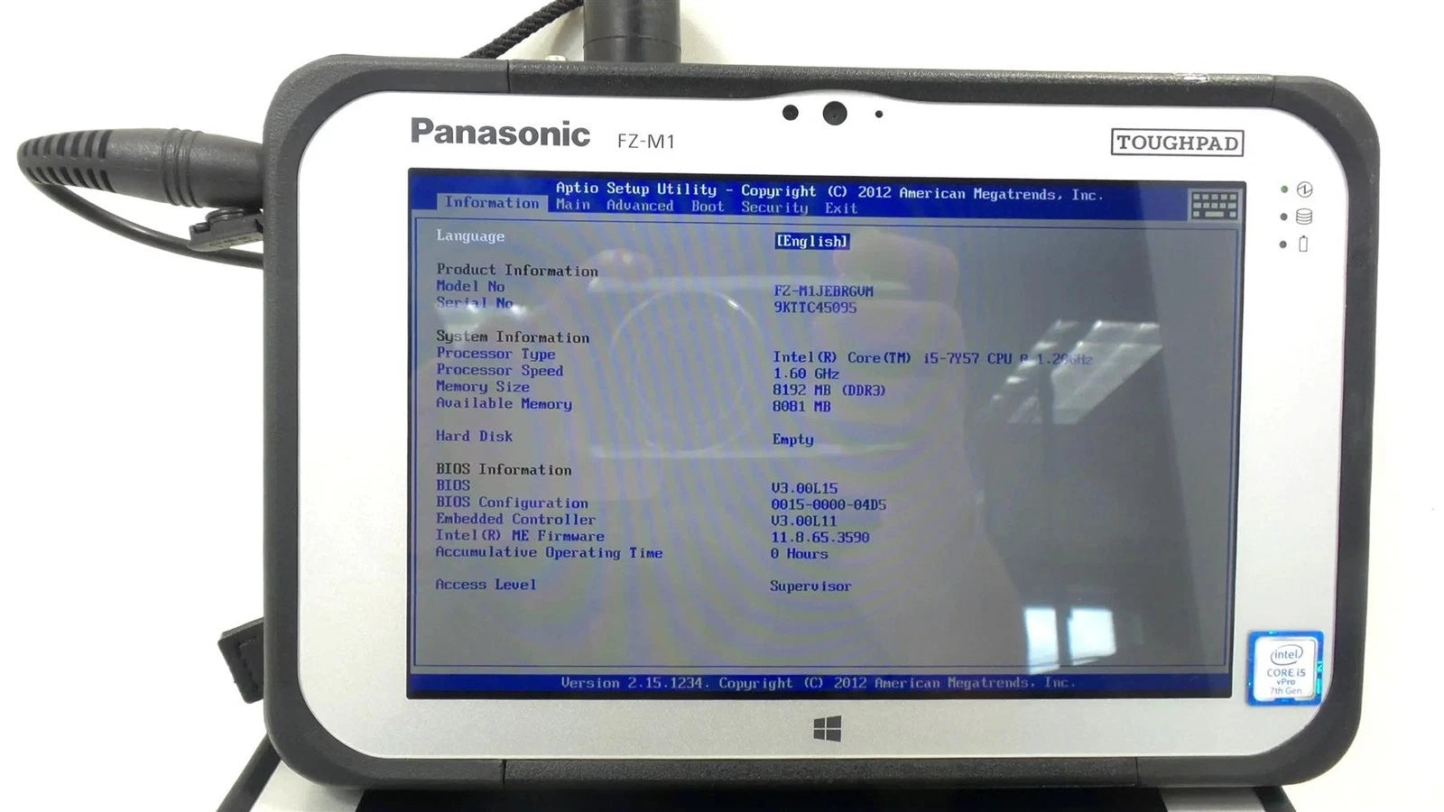 Lot 4 Panasonic Toughpad FZ-M1 Core i5-7Y57 1.2GHz  8GB No SSD