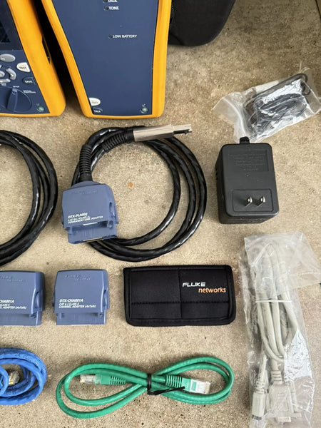 Fluke Networks DTX-1800 Cable Analyzer Kit with DTX-CHA001A CAT6 Channel Adapters