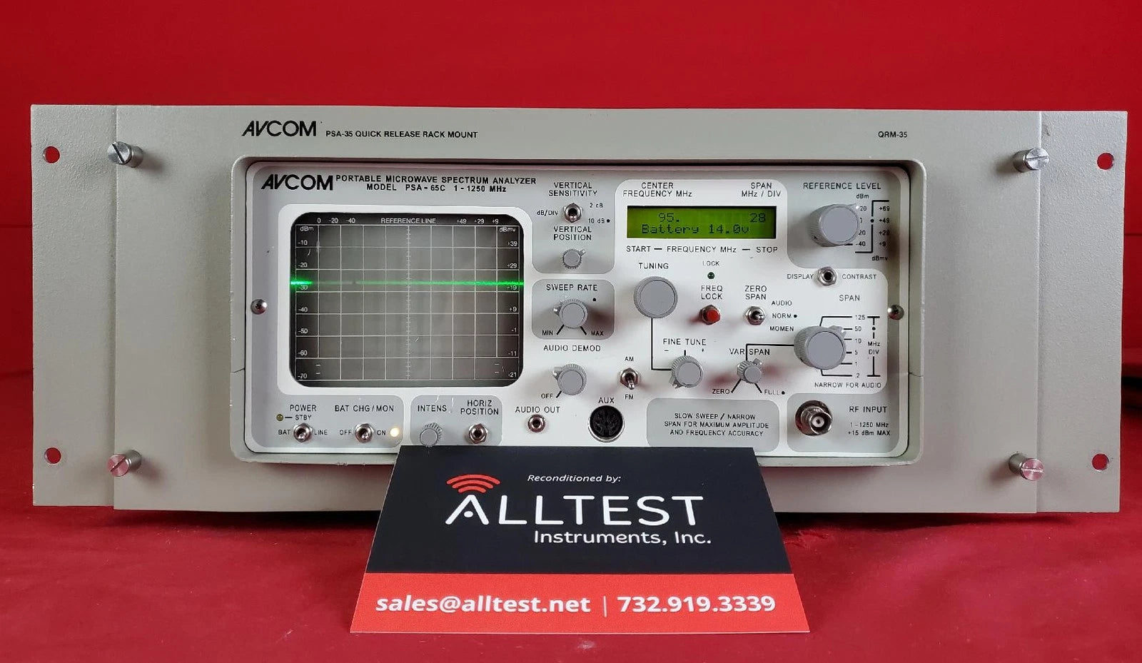 Portable Microwave Spectrum Analyzer 1-1250 MHz Avcom PSA-65C H6255