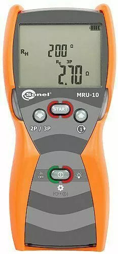 Sonel MRU-10 Earth Ground Resistance Meter 50V 60 Hz CAT III 300V Tester - XG eqpt