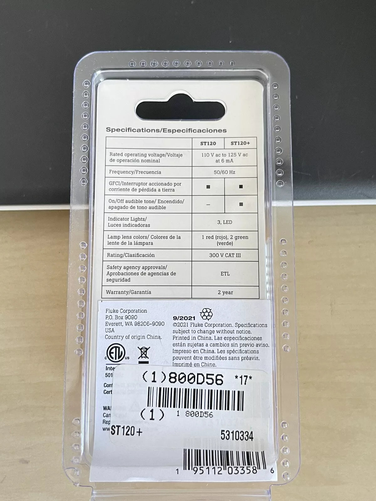 Fluke ST120+ GFCI Socket Tester with Beeper