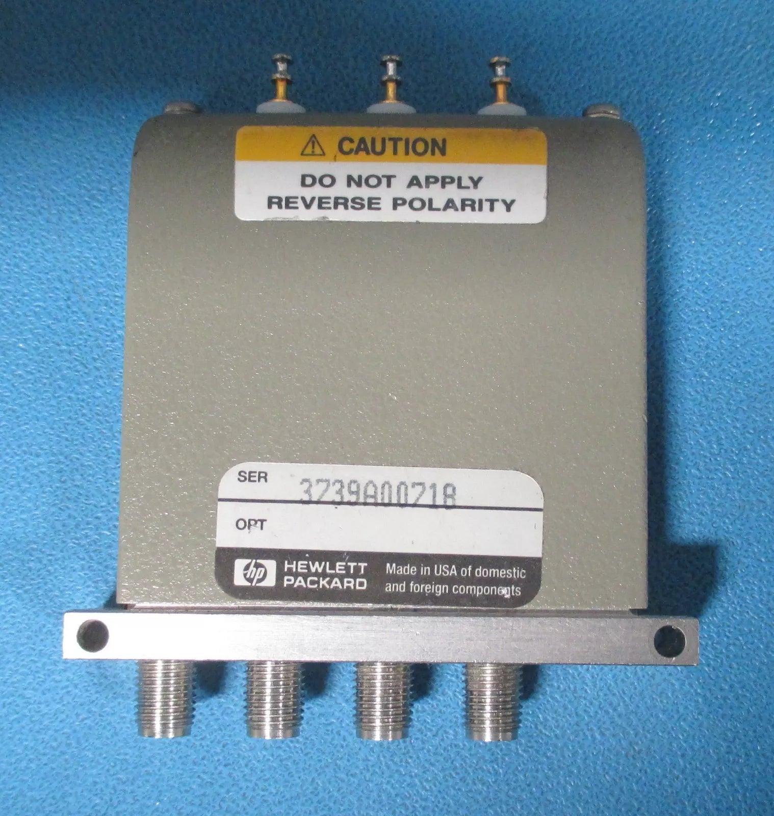 HP Agilent 8763A 4-Port Coaxial Switch, DC to 4 GHz Option 24