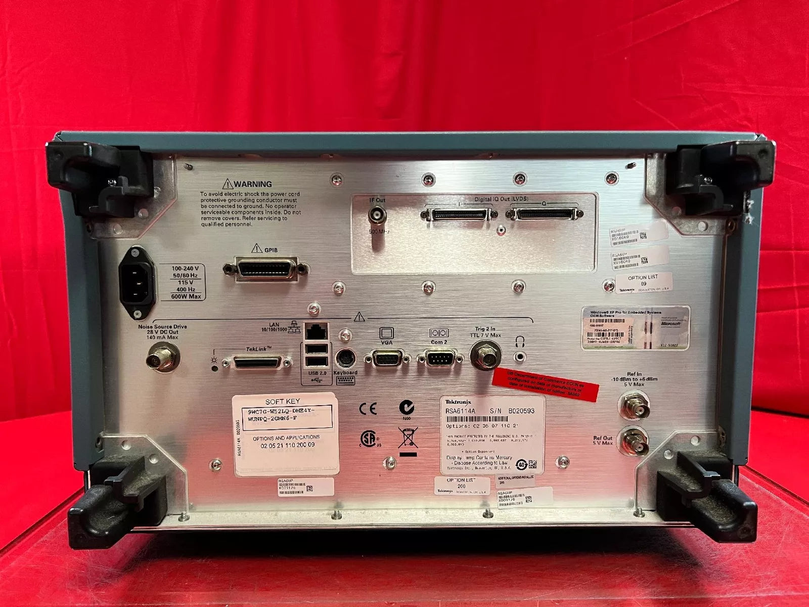 Tektronix RSA6114A Real Time Spectrum Analyzer, 9kHz - 14GHz with Multiple Options