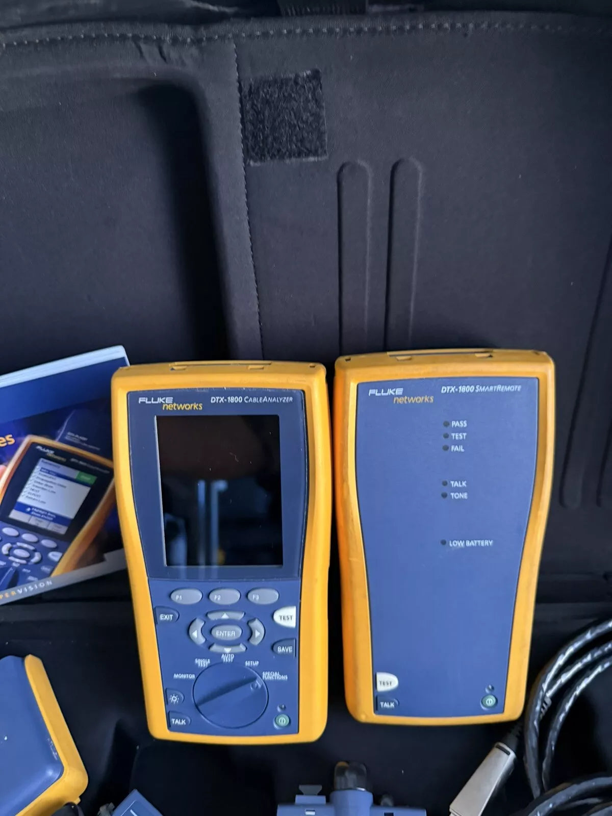 Fluke Networks DTX-1800 Cable Analyzer with DTX-SFM2 DTX-MFM2 DTX-PLA002 (Tested)